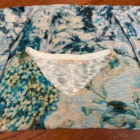 Aqua and green pastels 100% cotton shirt - Picture 11 of 11